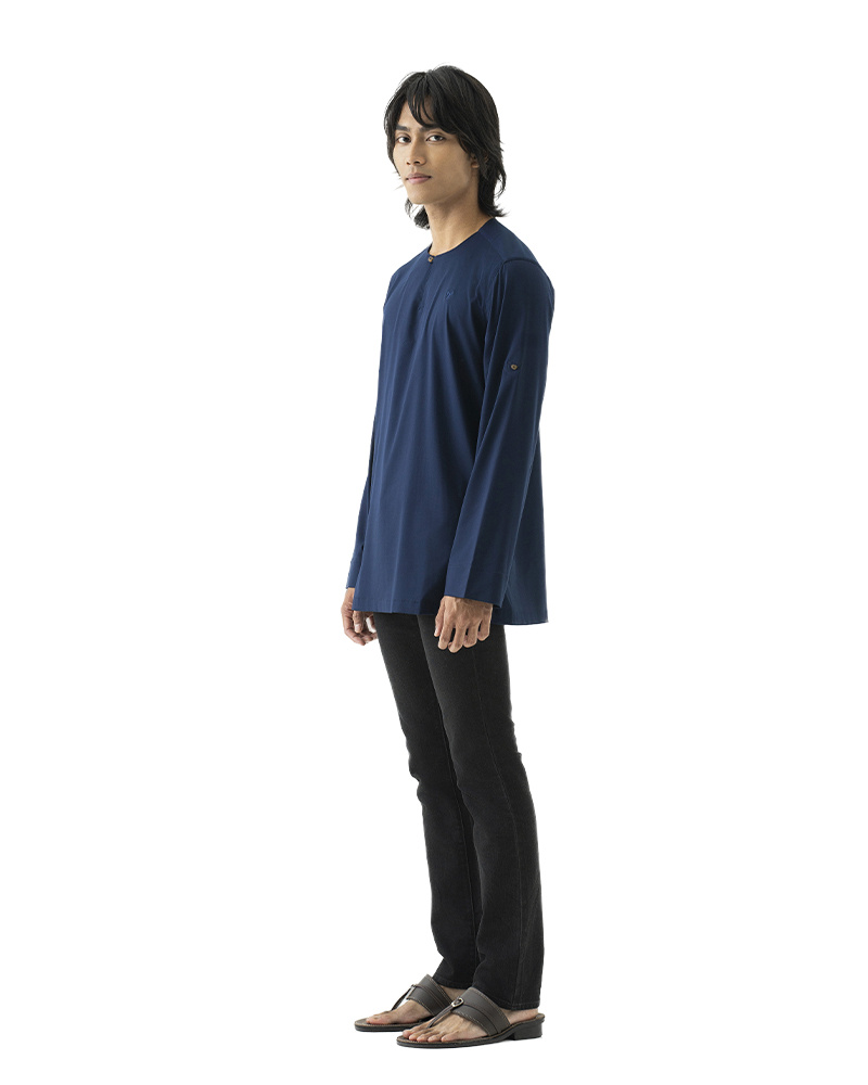 Modal Kurta Men Top - Dark Blue 26_2081925947