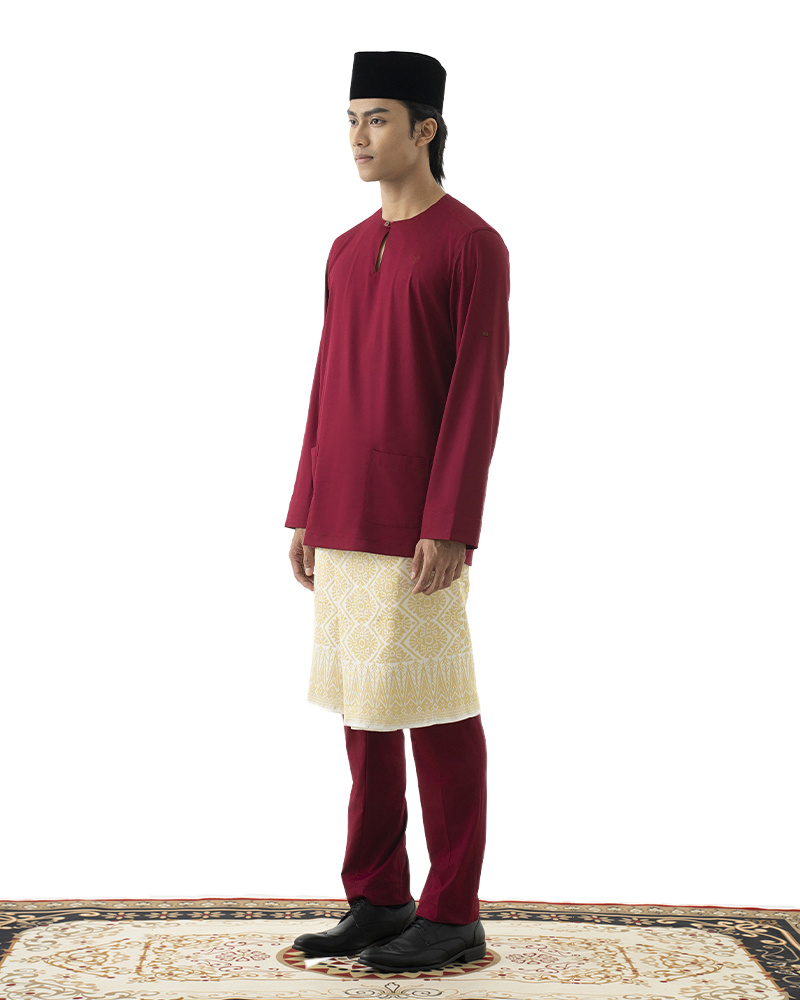 Modal Baju Melayu Teluk Belanga - Maroon 42_2061922798